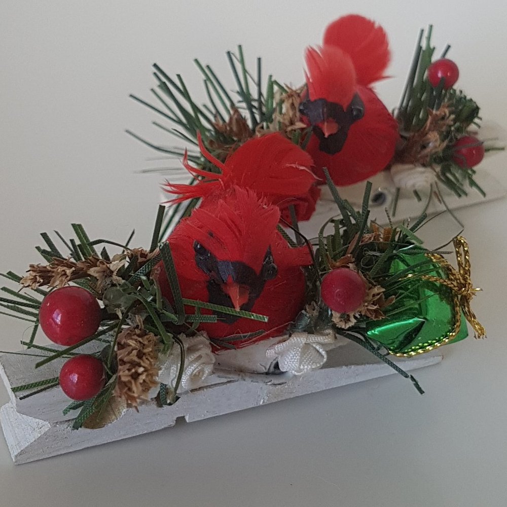 💲5️⃣ in 🛍️of2+  Cardinal Clothespin Ornaments